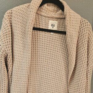 Cream-colored Open Cardigan